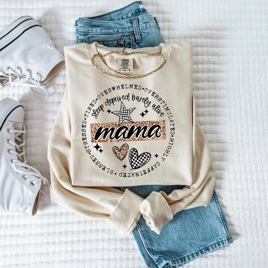 Mama Sleep Deprived Graphic Crewneck