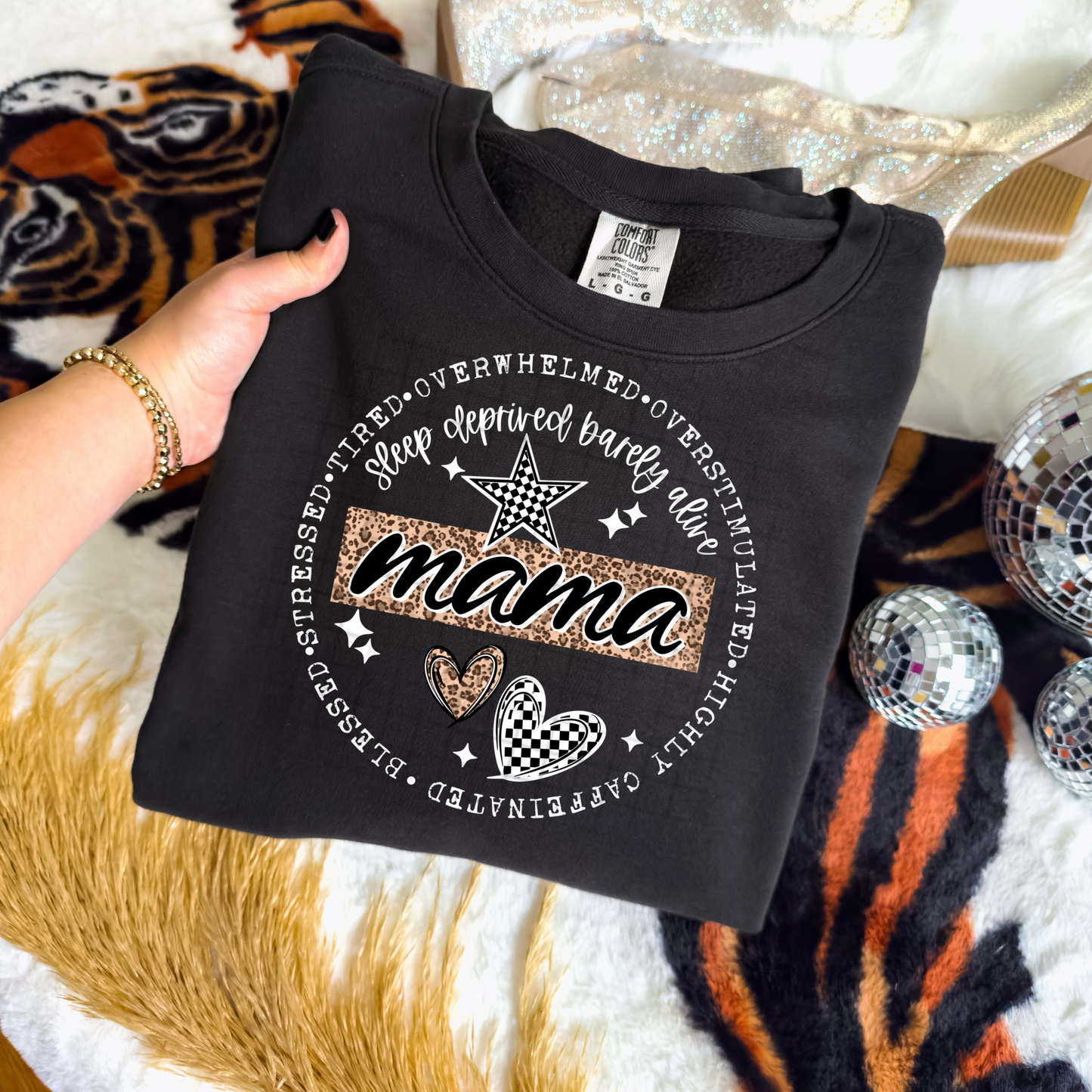 Mama Sleep Deprived Graphic Crewneck