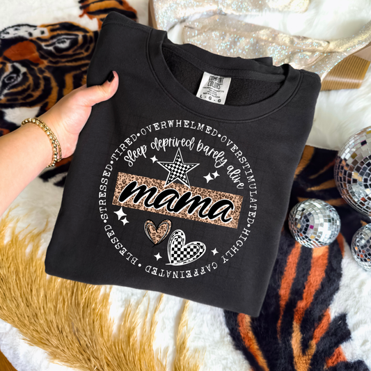 Mama Sleep Deprived Graphic Crewneck