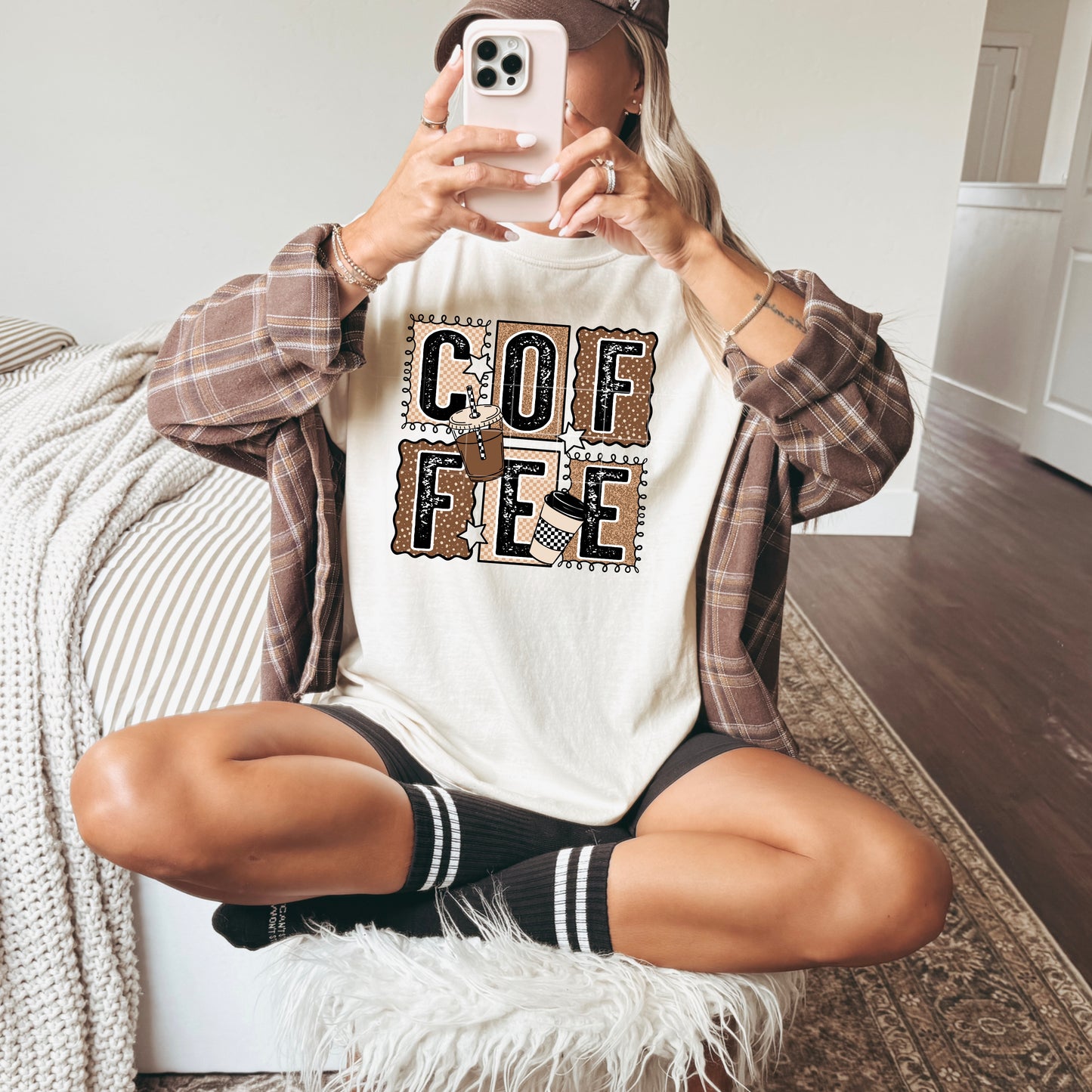 Highly Caffeinated 24/7 Coffee Tee | Iced Coffee Lover Shirt