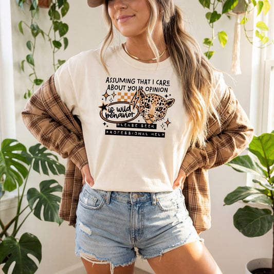 Leopard Graphic Tee | Funny Attitude Quote Shirt