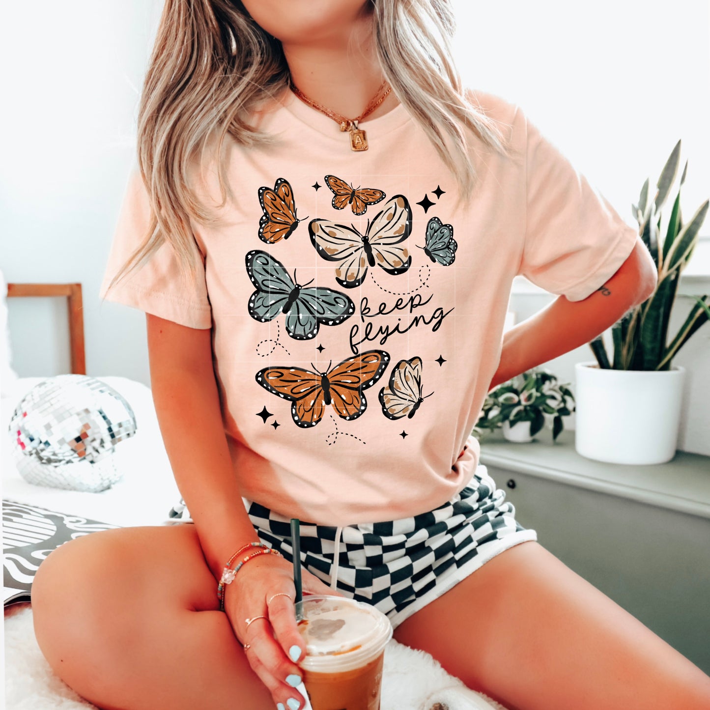 Keep Flying Butterfly Graphic Tee