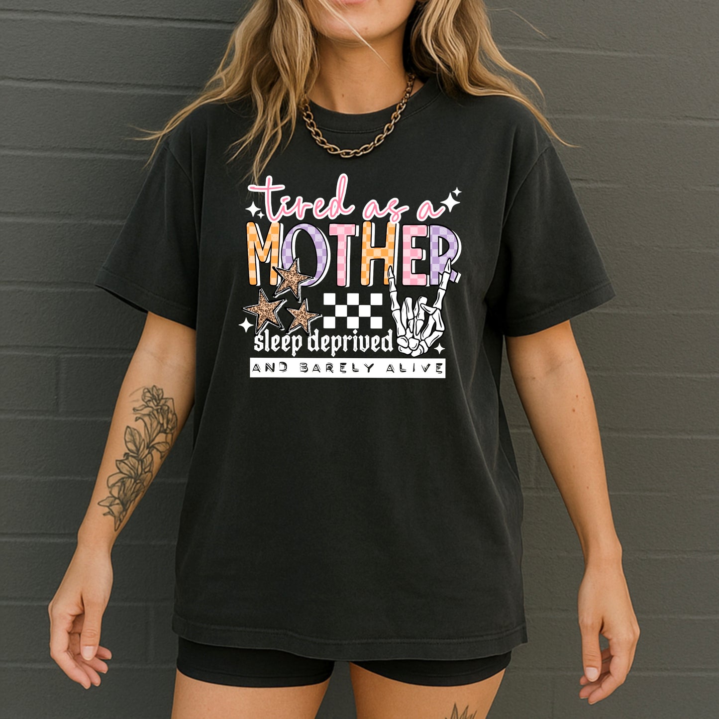 Tired as a Mother Tee 😴 Funny Mom Life Shirt