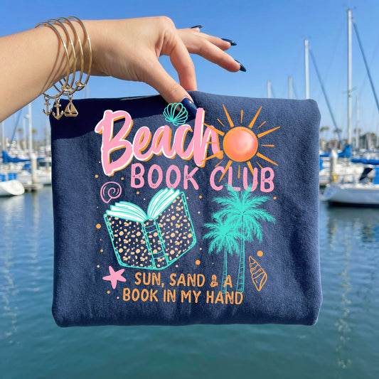 Beach Book Club Graphic T-Shirt | Summer Reading Tee | Book Lover Unisex Shirt | Coastal Reader Apparel
