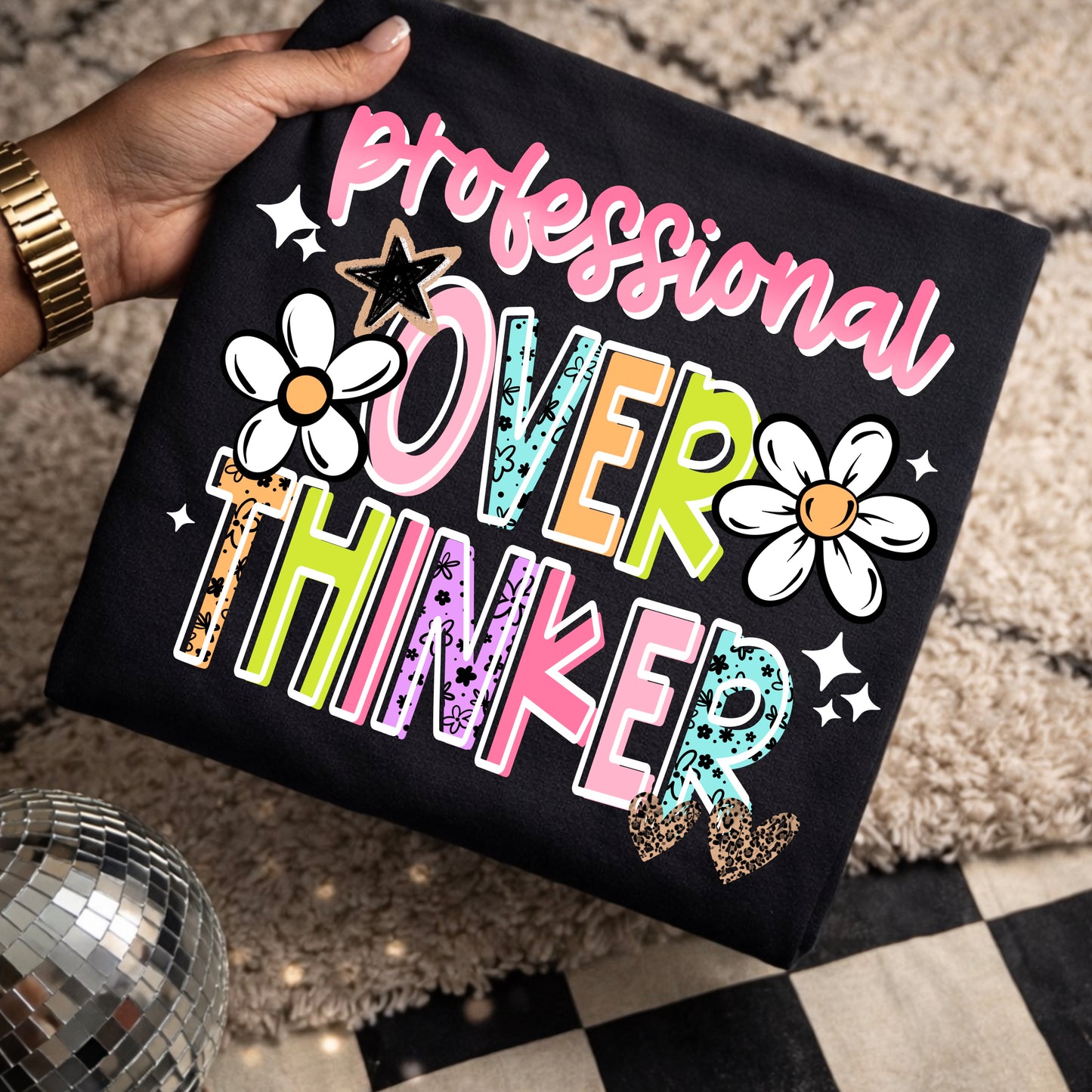 Professional Overthinker Graphic Tee | Funny Anxiety Shirt