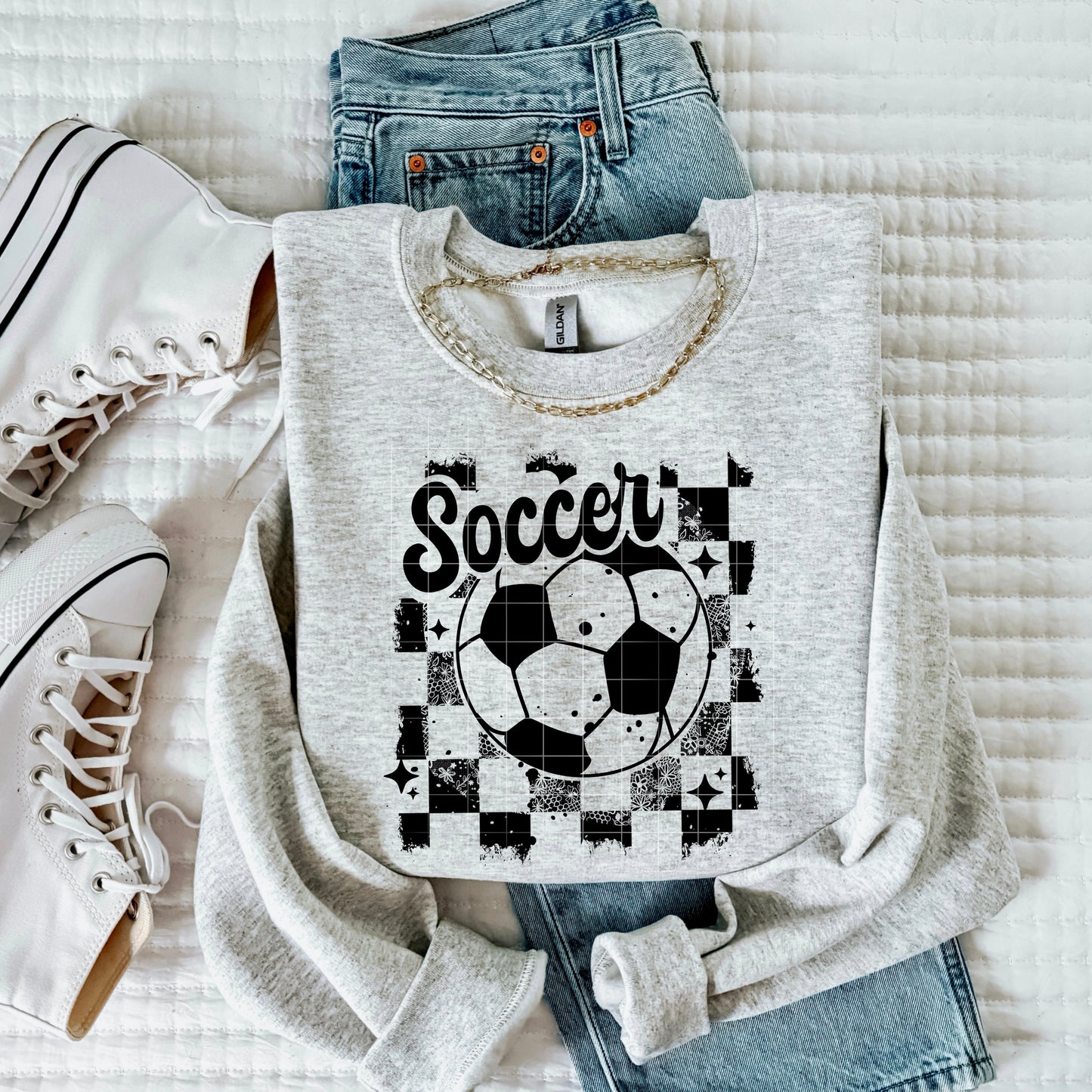 Soccer Aesthetic Sweatshirt | Cozy Neutral Game Day Crewneck