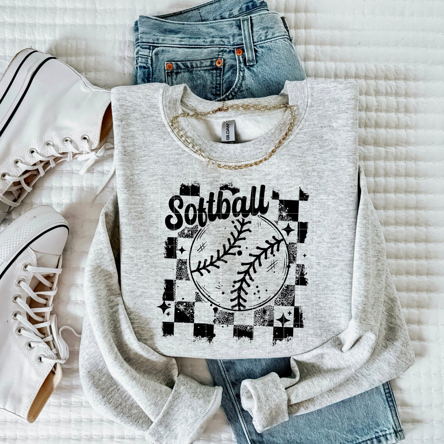 Softball Aesthetic Sweatshirt | Cozy Neutral Game Day Crewneck