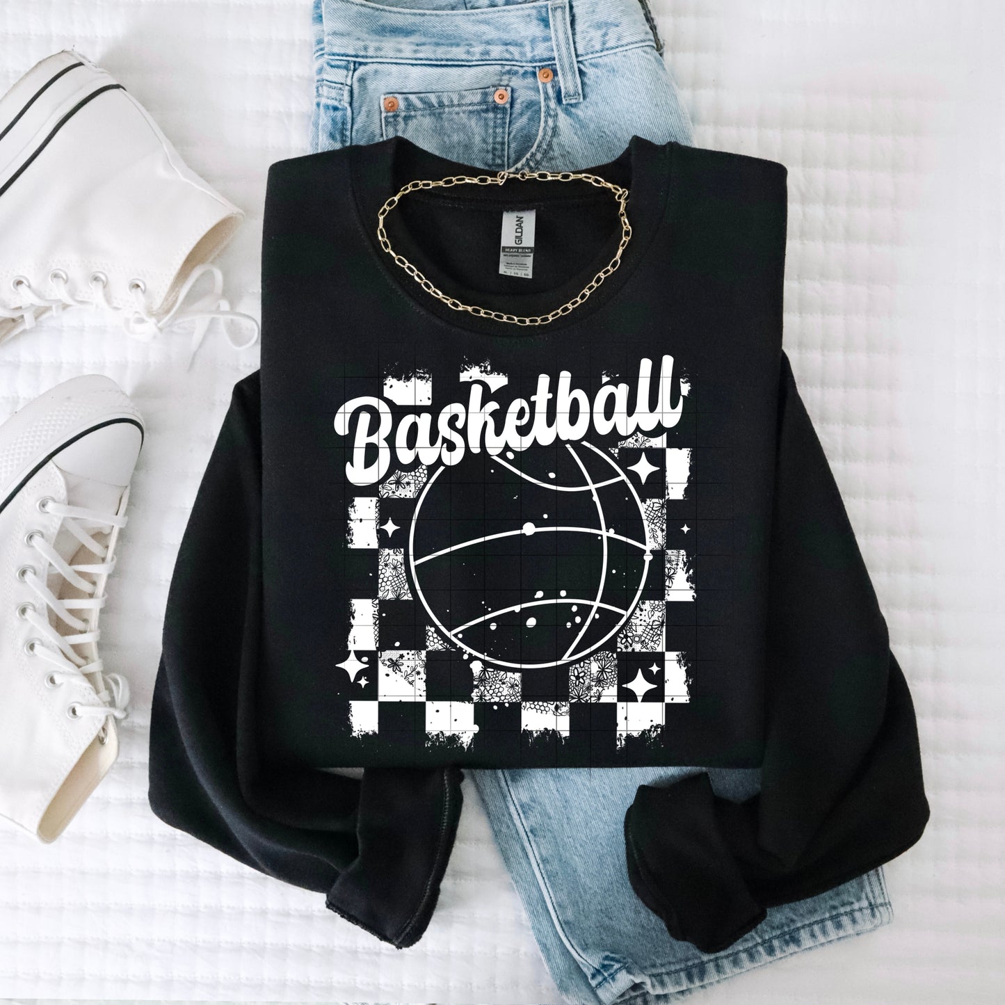 Basketball Aesthetic Sweatshirt | Cozy Neutral Game Day Crewneck