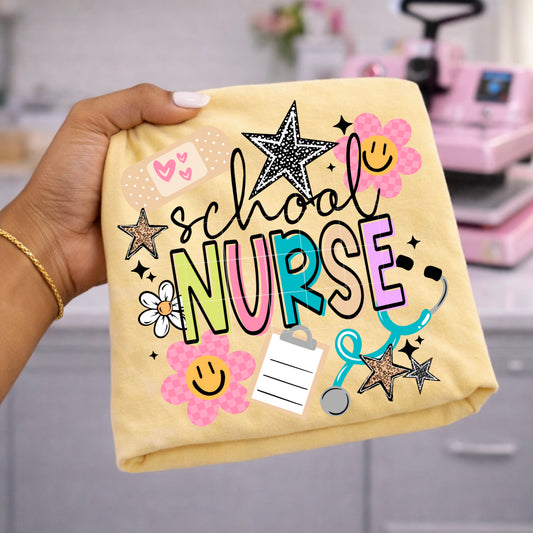 School Nurse Graphic T-Shirt