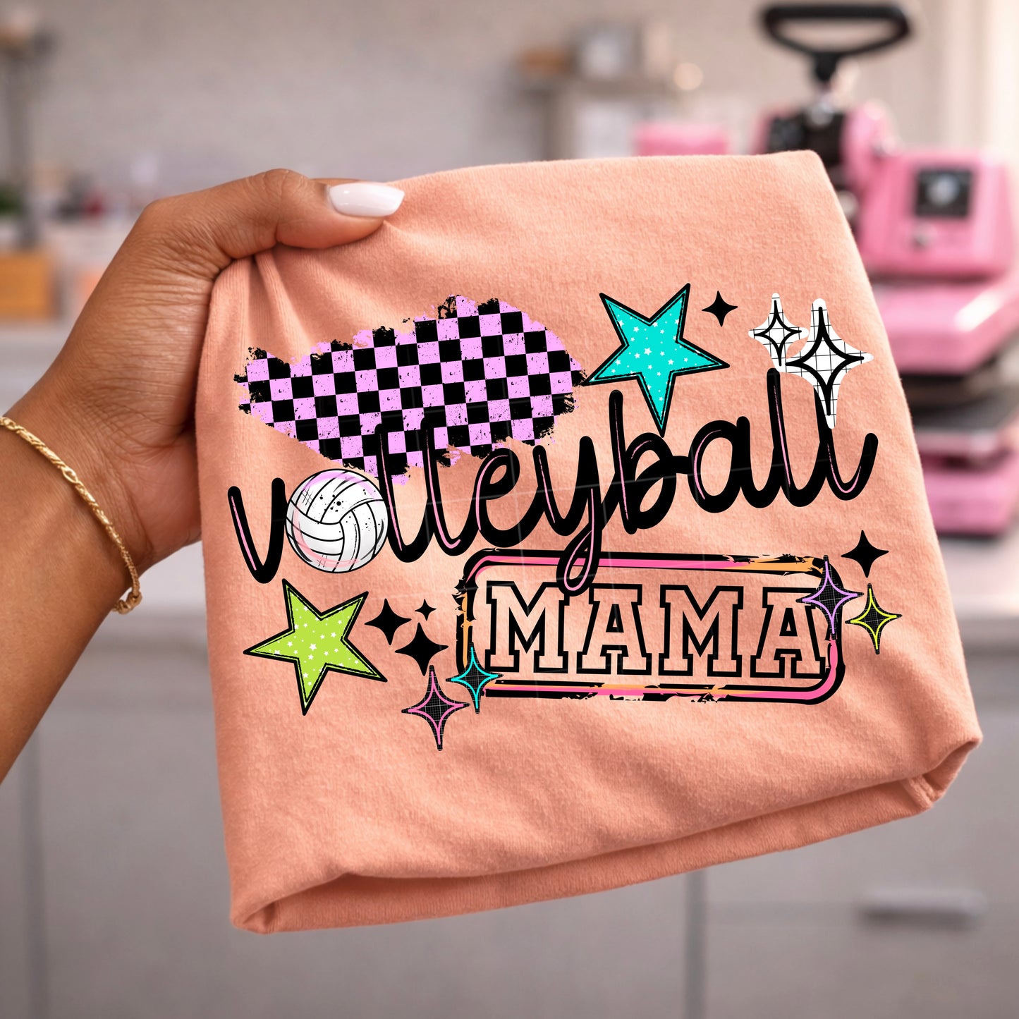 Volleyball Mama Graphic T-Shirt