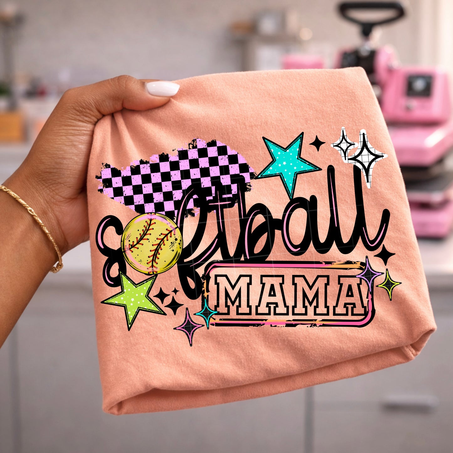 Softball Mama Graphic T-Shirt
