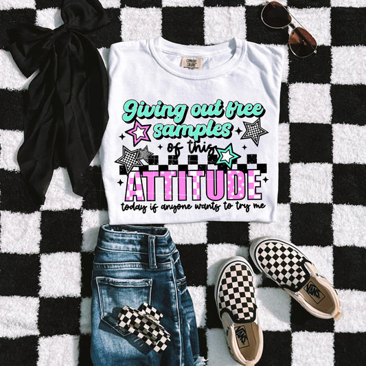 Giving Out Free Samples of This Attitude Tee – White