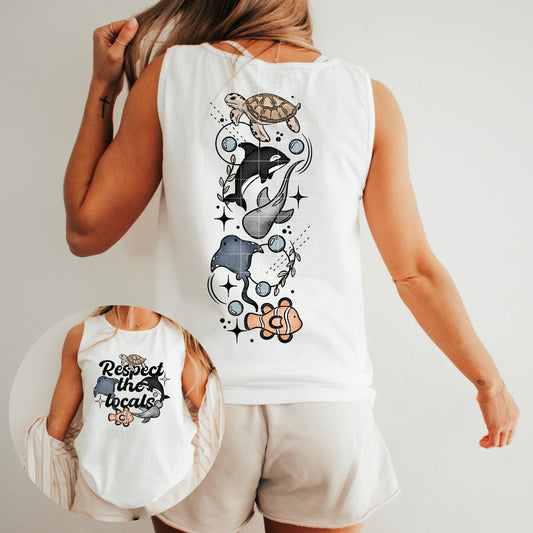 Respect the Locals Ocean Graphic Tank