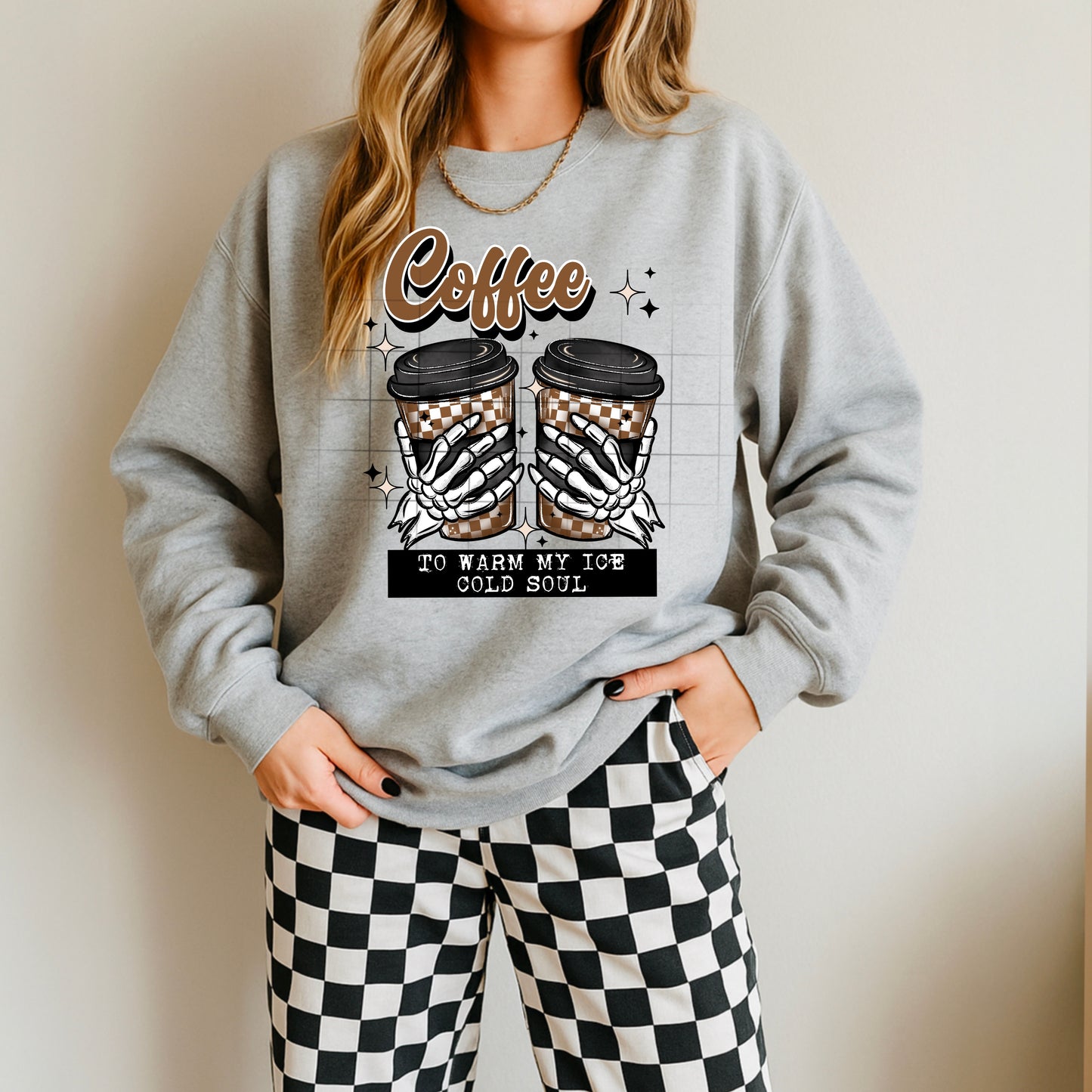 ☕❄️ Coffee Sweatshirt – To Warm My Ice Cold Soul 😂💀