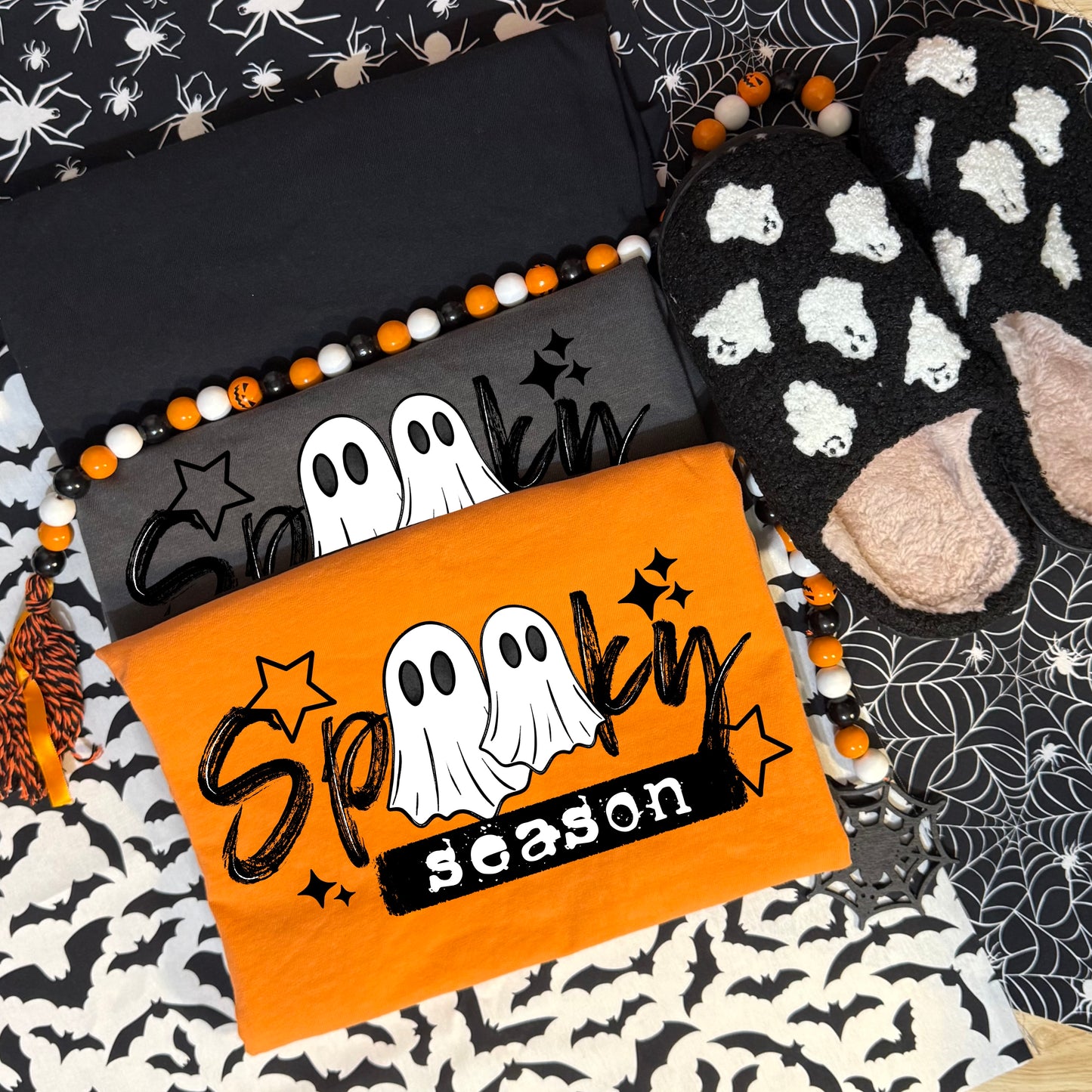 Spooky Season Ghost Halloween Shirt | Cute Ghost Graphic Tee | Minimalist Fall Halloween T-Shirt | Cozy Autumn Crewneck Sweatshirt | Pumpkin Season Apparel