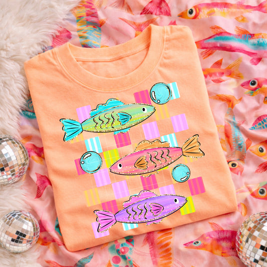 Colorful Tropical Fish Graphic Tee | Coastal Summer Shirt | Beach Vacation T-Shirt