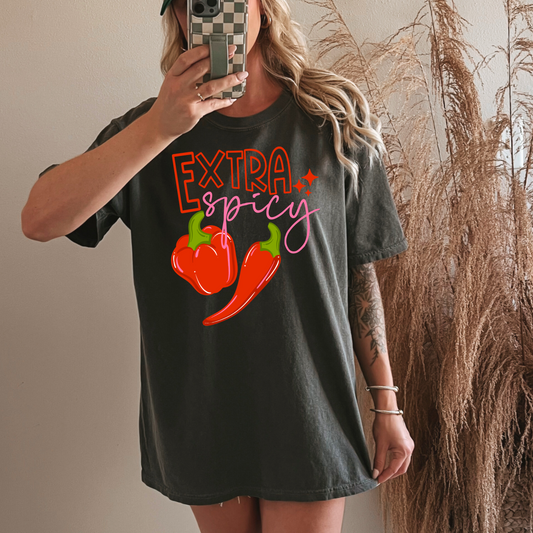Extra Spicy Pepper Graphic Tee | Funny Food Lover Shirt | Spicy Personality T-Shirt 🌶️
