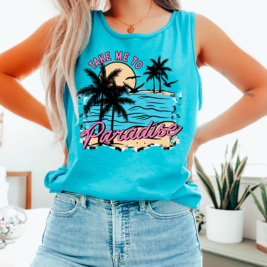 Take Me to Paradise Women's Tank Top – Soft, Stylish & Summer-Ready