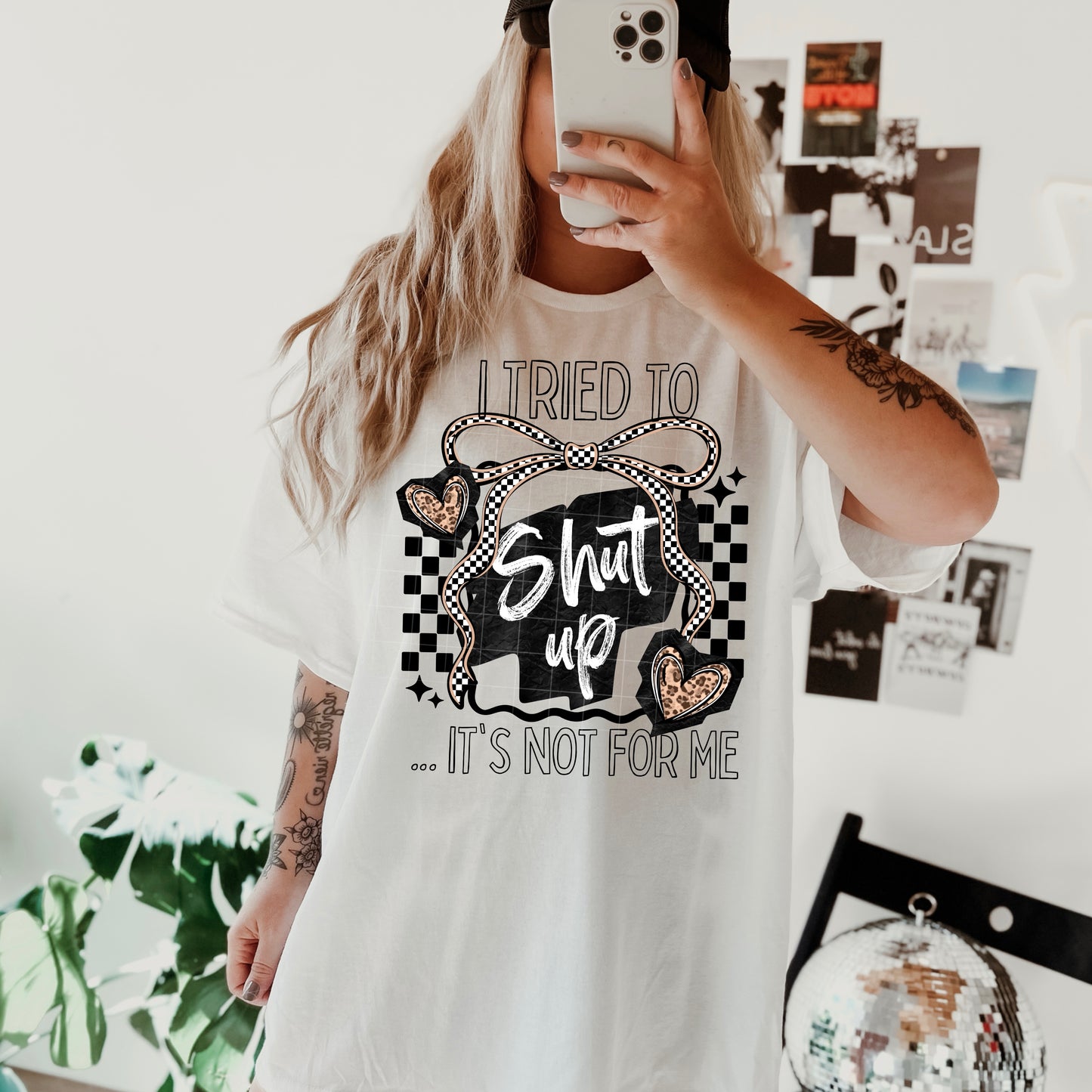I Tried to Shut Up It's Not for Me Shirt | Funny Sarcastic Graphic Tee | Sassy Women's T-Shirt | Unisex Humor Shirt | Gift for Her