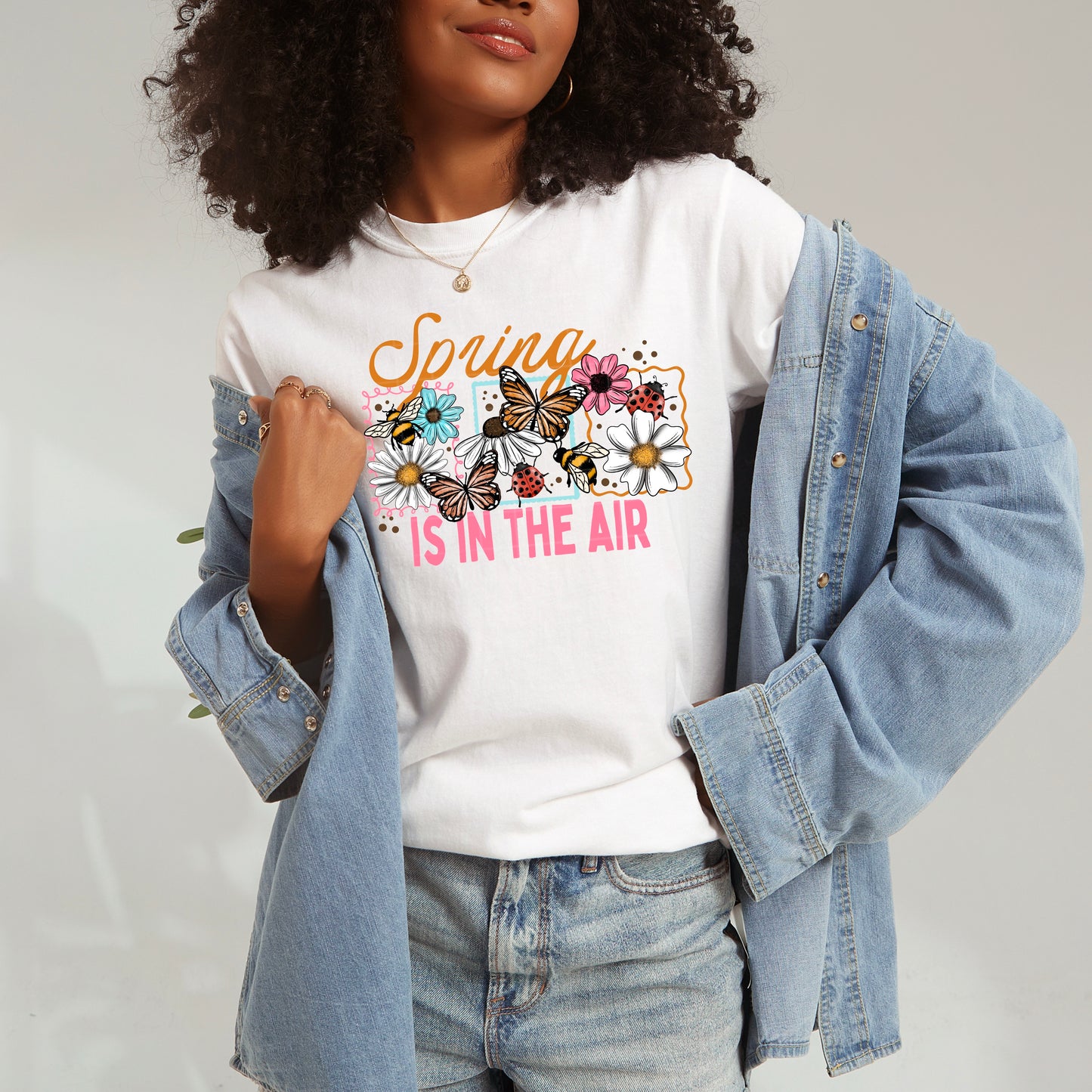 Spring Is in the Air Graphic T-Shirt | Floral Spring Tee | Cute Wildflower Unisex Shirt | Botanical Seasonal Apparel