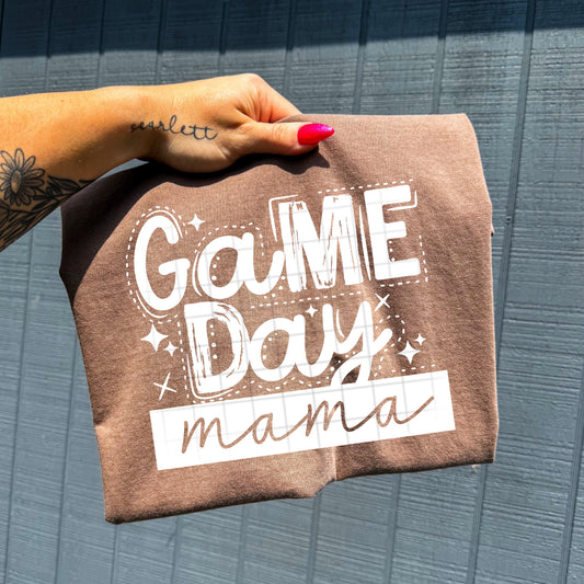 Game Day Mama Graphic T-Shirt | Sports Mom Tee | Cute Game Day Unisex Shirt | Football, Baseball, Softball and Soccer Fan Apparel