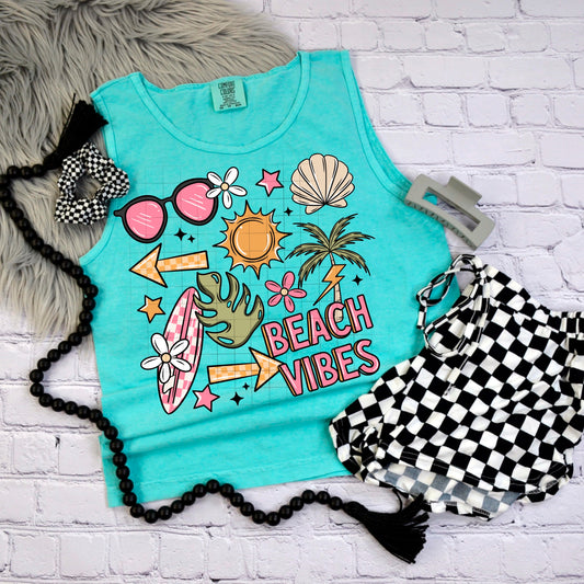 Beach Vibes Summer Graphic Tank