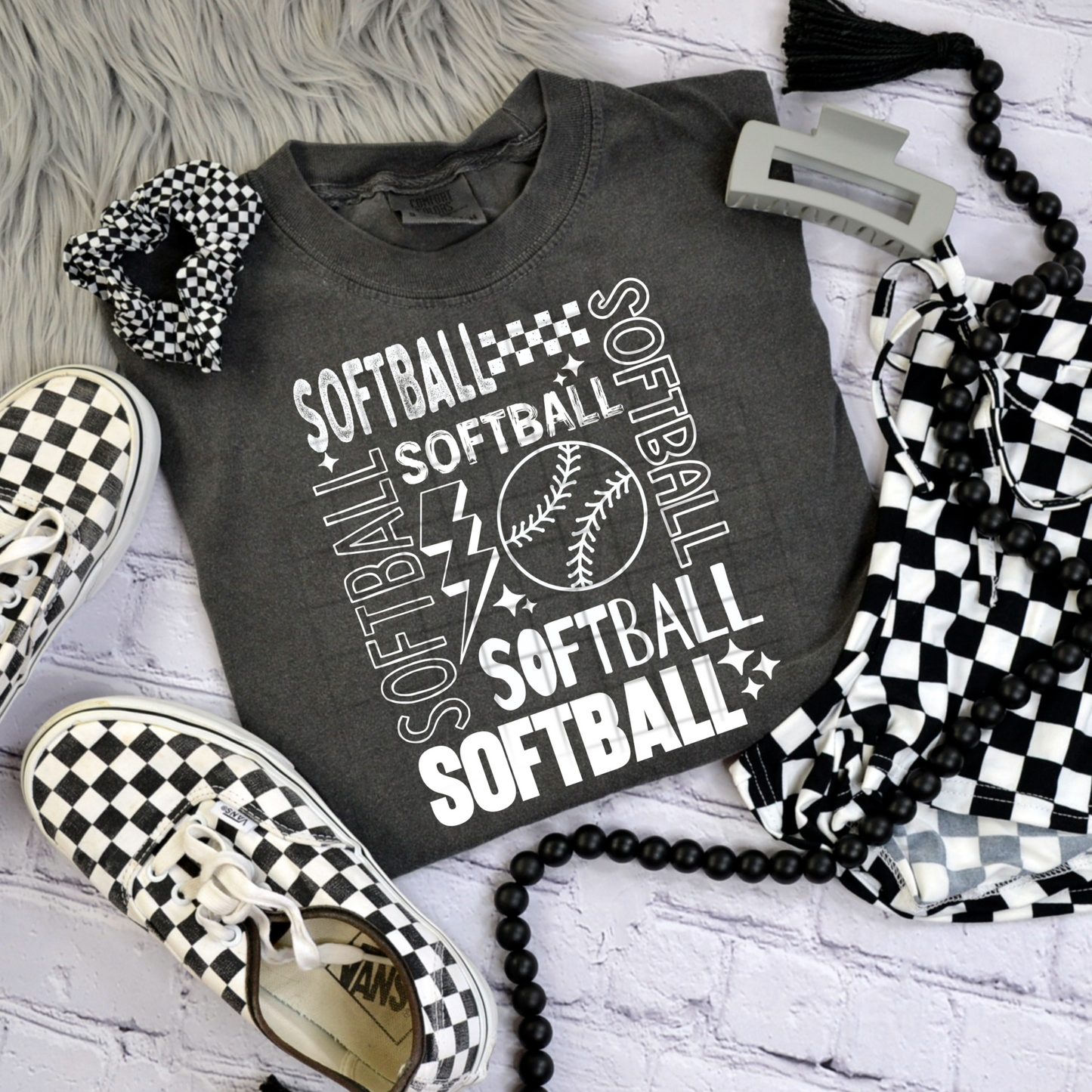 Softball Typography Graphic Tee | Trendy Softball Shirt | Game Day Unisex T-Shirt | Softball Lover Gift | Sports Fan Apparel