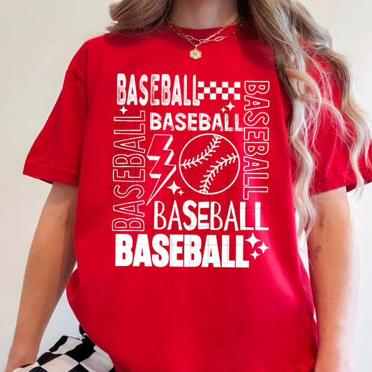 Baseball Typography Graphic Tee | Vintage Baseball Shirt | Game Day Baseball T-Shirt | Baseball Mom Tee | Sports Fan Graphic Tee | Unisex Athletic Shirt ⚾🖤