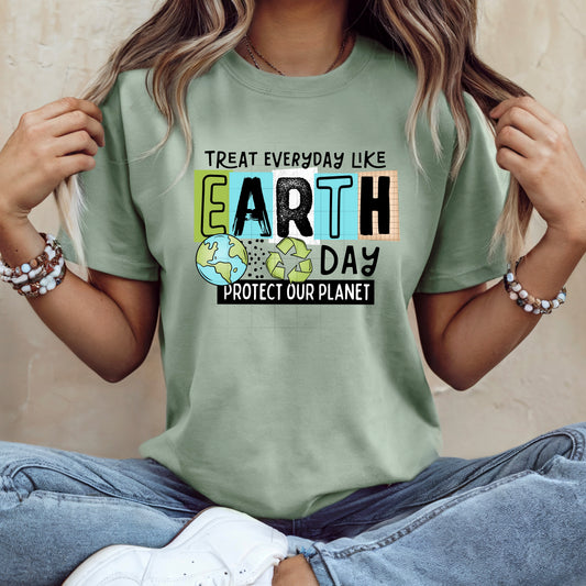 Earth Day Graphic T-Shirt | Eco Friendly Nature Tee | Planet Earth Lover Unisex Shirt | Environmental Awareness Apparel