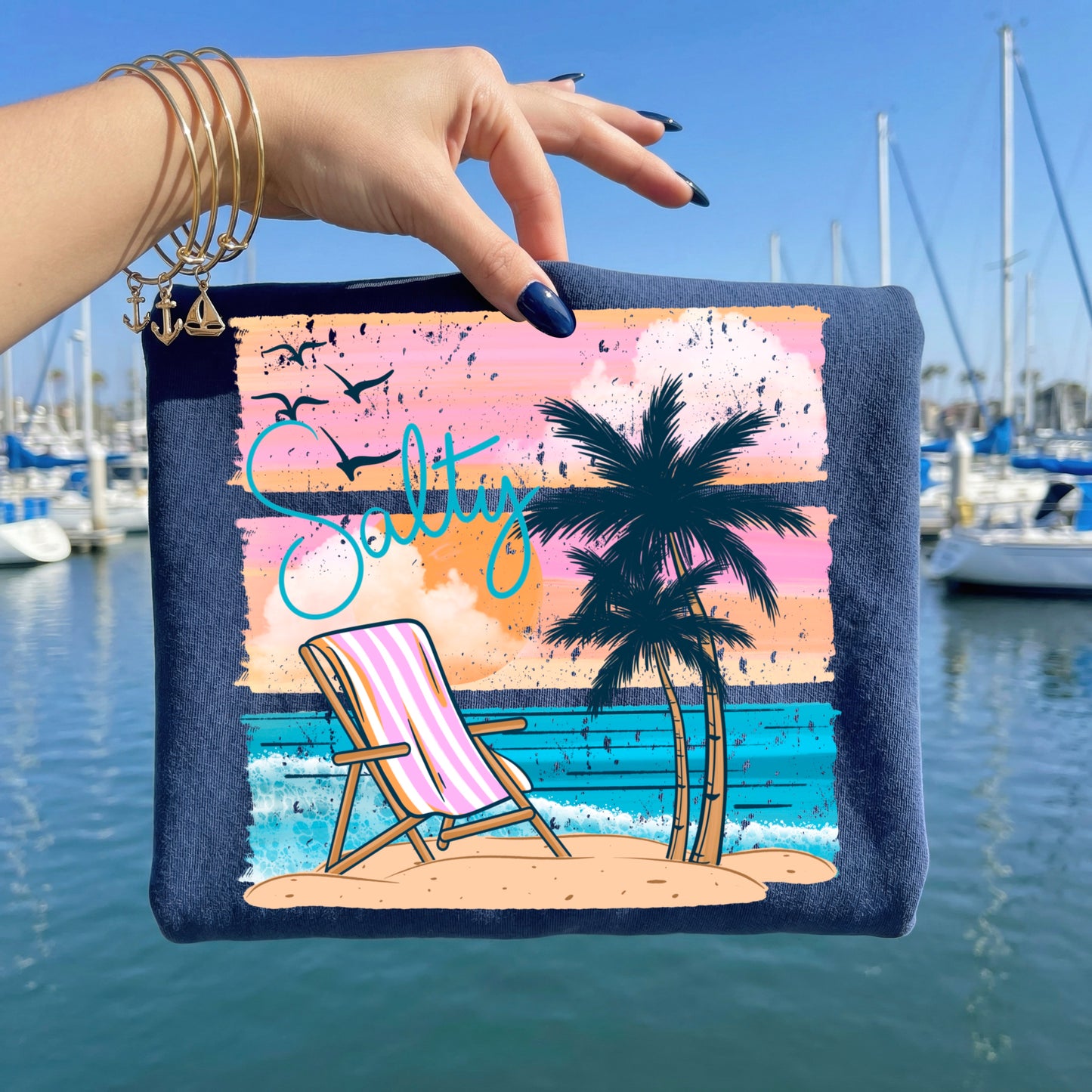 Salty Beach Graphic T-Shirt | Coastal Summer Tee | Beach Lover Unisex Shirt | Ocean Inspired Vacation Apparel