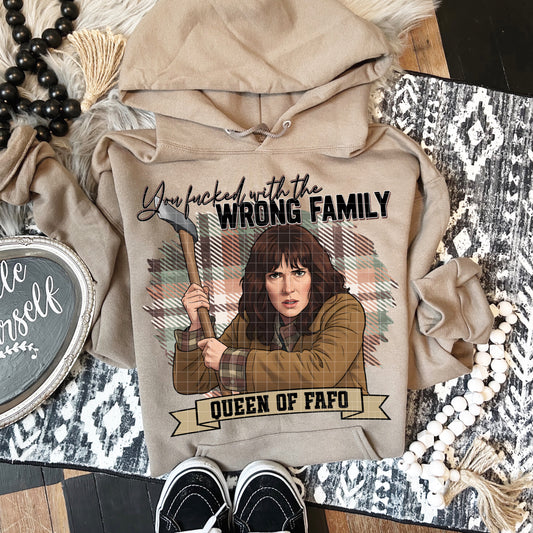 FAFO Graphic Hoodie – Wrong Family Funny Statement Hoodie