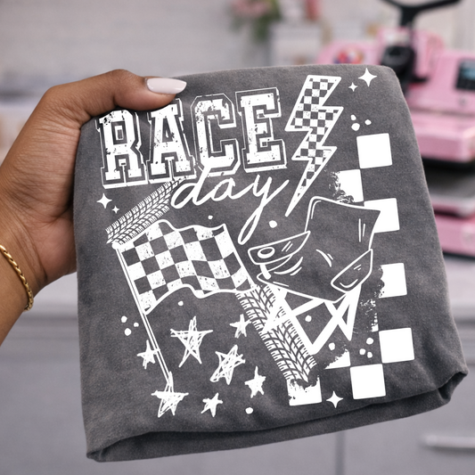 Race Day Checkered Flag Tee