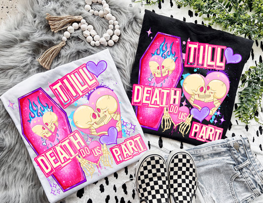 💀💖 Till Death Do Us Part – Spooky Valentine Graphic Tee