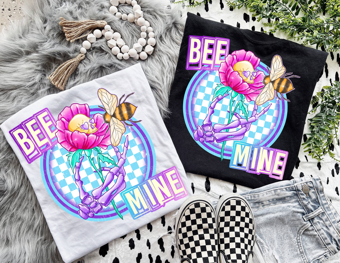 🐝💀 Bee Mine Skeleton Valentine Tee – Unisex Graphic Shirt
