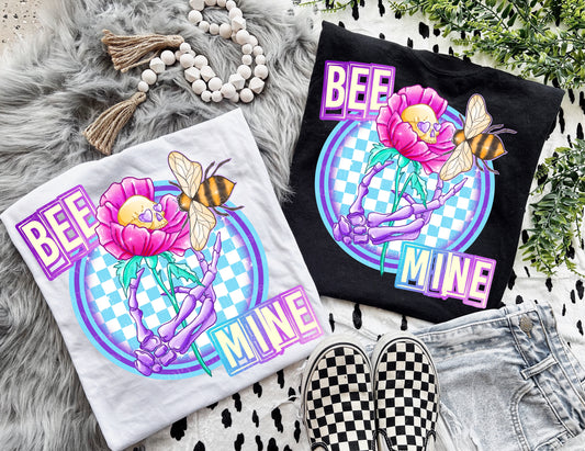 🐝💀 Bee Mine Skeleton Valentine Tee – Unisex Graphic Shirt