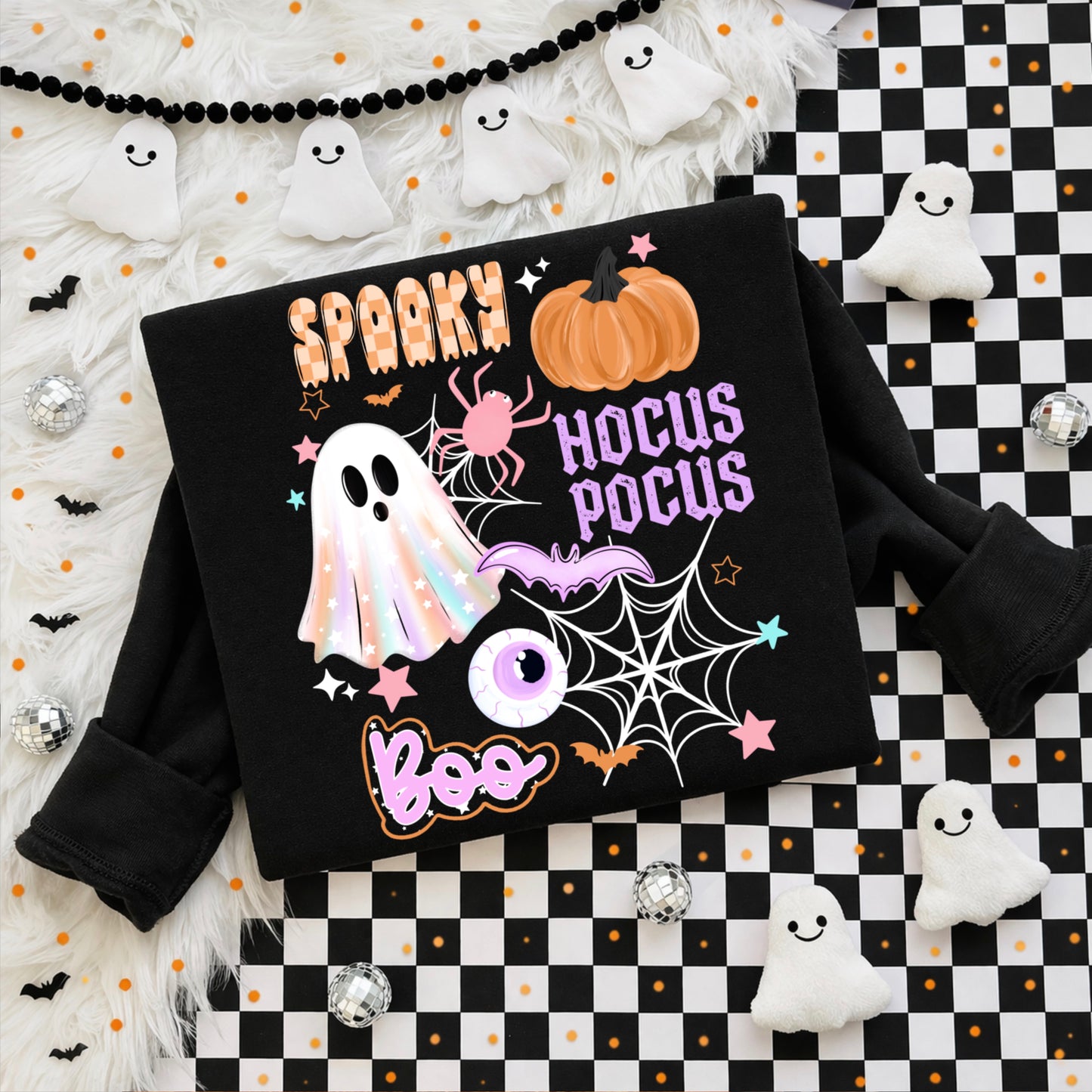 Spooky Hocus Pocus Ghost Halloween Crewneck Sweatshirt 👻🎃🕷️✨