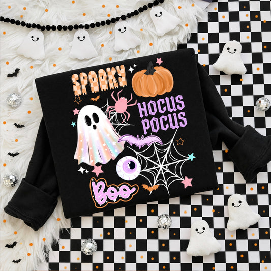 Spooky Hocus Pocus Ghost Halloween Crewneck Sweatshirt 👻🎃🕷️✨