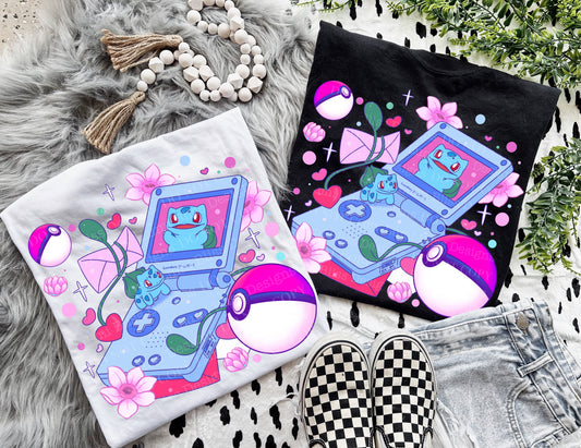 🕹️ Retro Floral Gamer Tee – Unisex Graphic Shirt