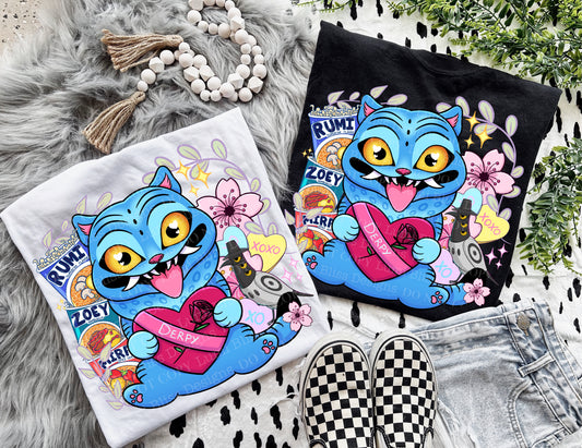 💙 Cute Monster Valentine Tee – Unisex Graphic Shirt