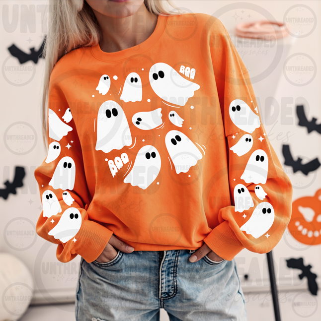 Cute Ghosts Halloween Graphic Sweatshirt