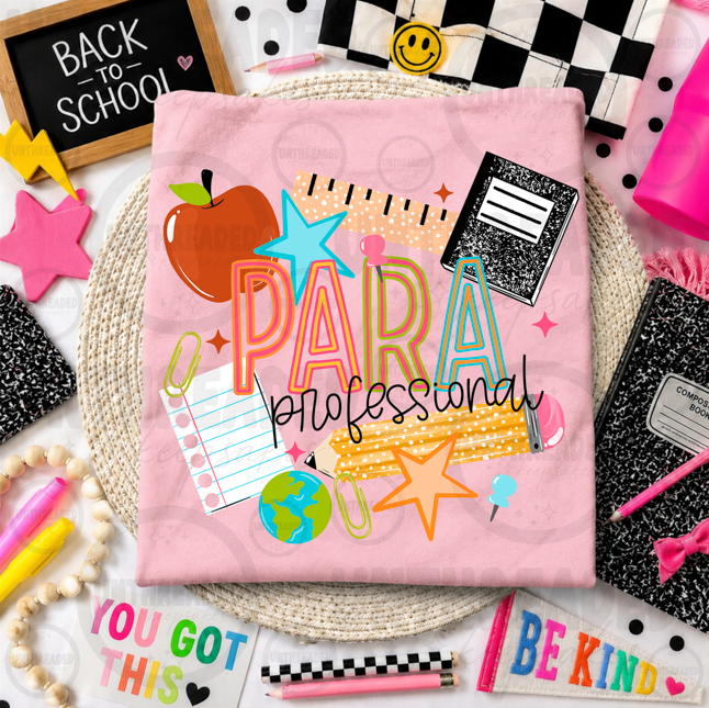 Paraprofessional School Supplies Graphic T-Shirt