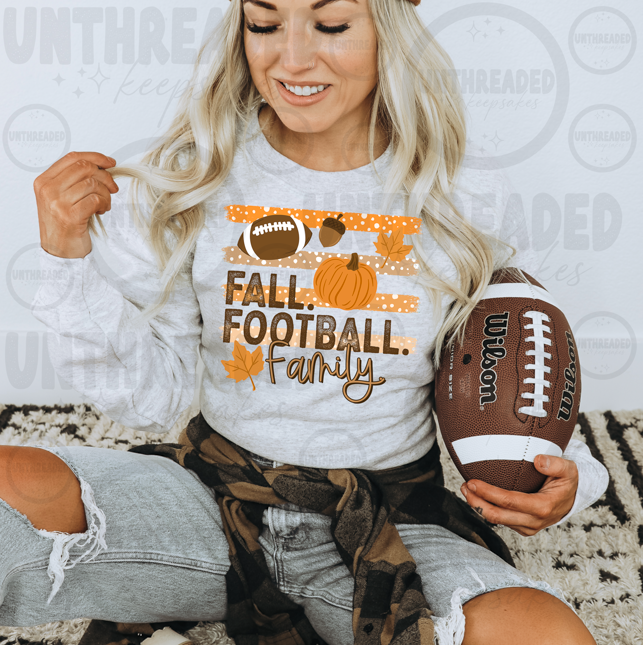 Fall Football Family Graphic Sweatshirt – Autumn Game Day Apparel 🏈🎃