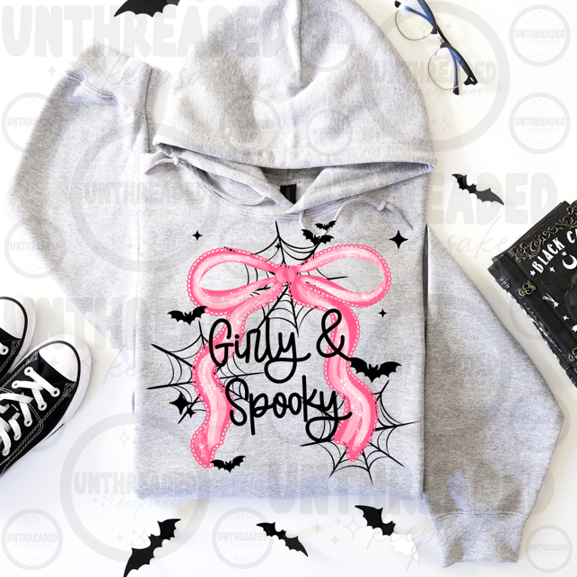 Girly & Spooky Pink Bow Halloween Hoodie 🎀🦇