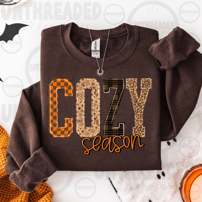 Cozy Season Fall Pattern Sweatshirt