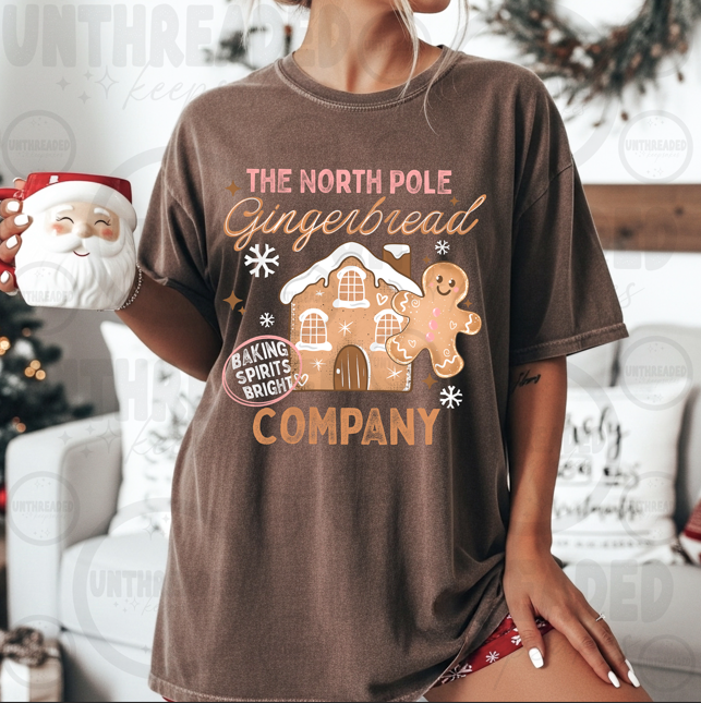 North Pole Gingerbread Company Graphic T-Shirt