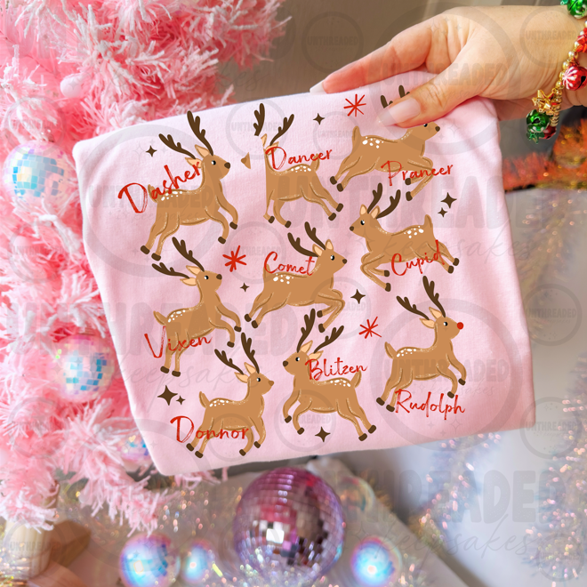 Santa's Reindeer Christmas T-Shirt