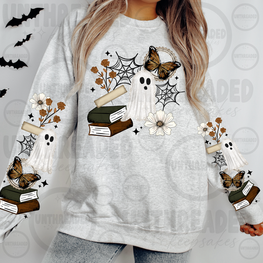 Spooky Bookish Ghost Crewneck