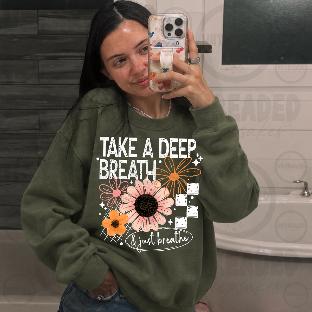 Take a Deep Breath Crewneck