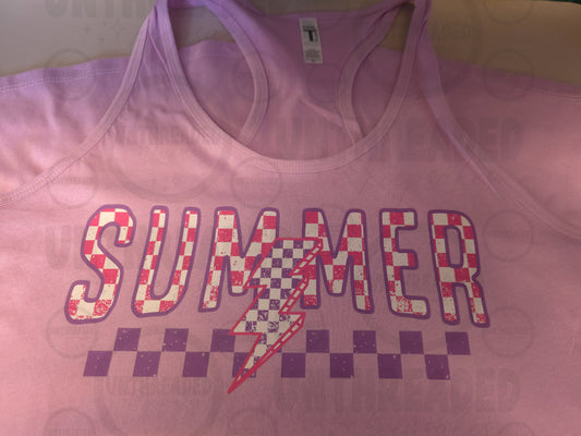 Summer Lightning Bolt Tank – Purple XL