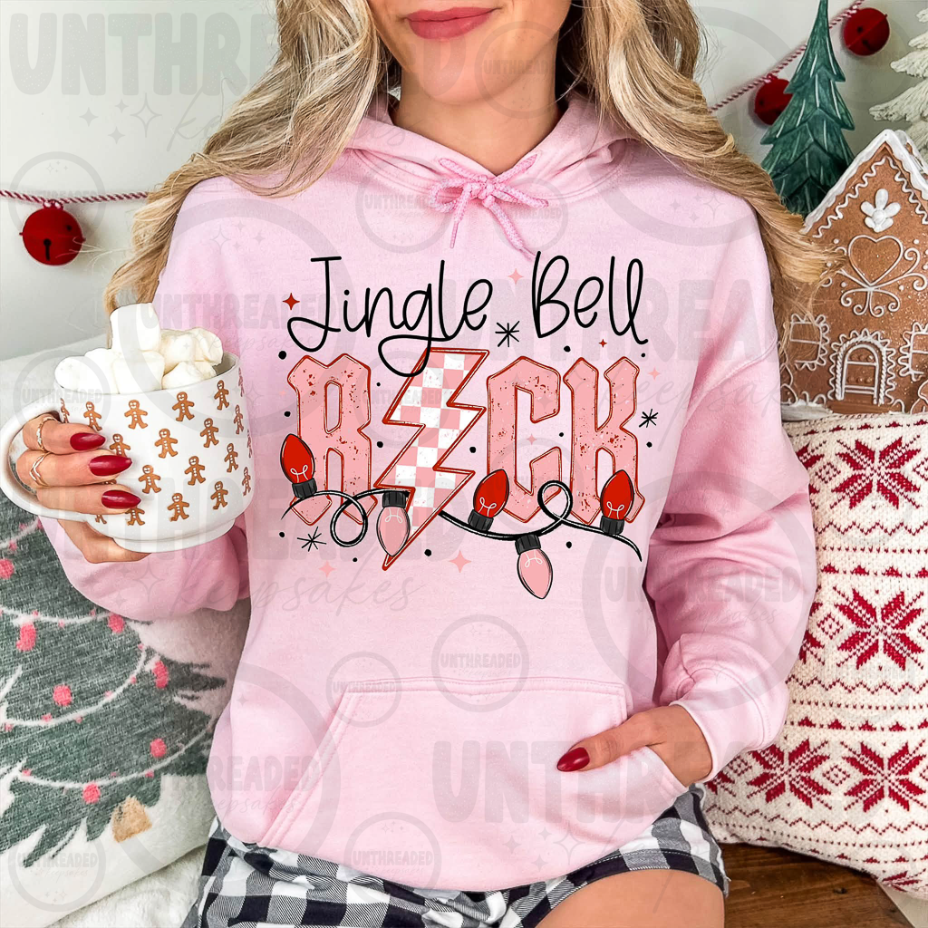 Jingle Bell Rock Pink Christmas Hoodie